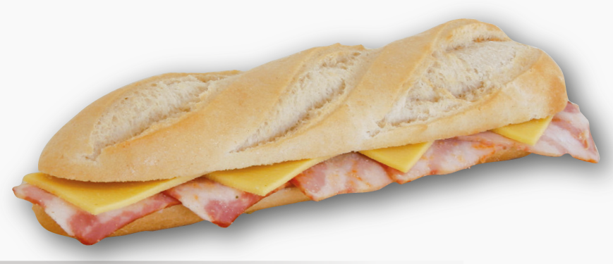 BOCADILLO BACON Y QUESO 200 GRS*6 UDS