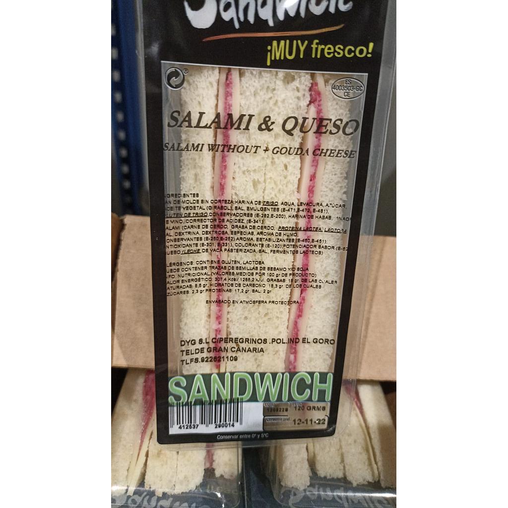 SANDWICH SALAMI Y QUESO 120 GRSX8