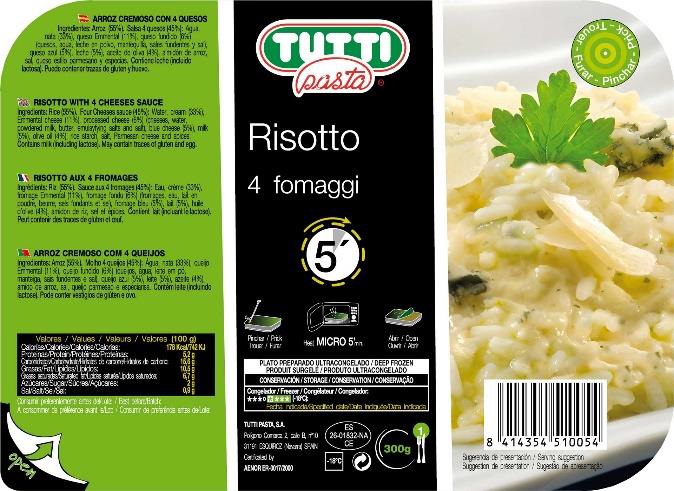 RISOTTO QUESO CON GRANA PADANO TUTTI (12 X 300 GRS)
