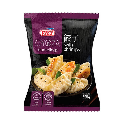 [13.01.FSHL001] GYOZA (dumplings) DE LANGOSTINOS 18-22 GRS 8 BOLSAS X 600 GRS (240 UDS)