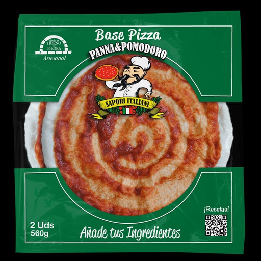 [08.08.BPC08] BASE PIZZA CLASICA CONG C/ TOMATE PANNA&POMO 25 UN X 255 GRS