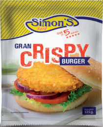 [02.12.000509] GRAN CRISPY BURGER POLLO HALAL 24 UDS*125GRS "SIMONS" GRANEL