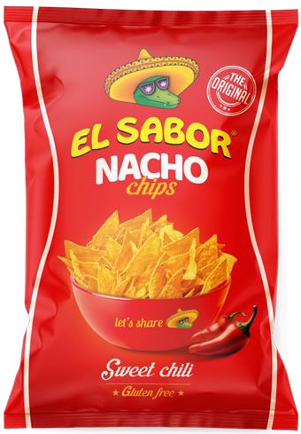 [08.11.1650] NACHO CHIPS BBQ 18x100g GLUTEN FREE