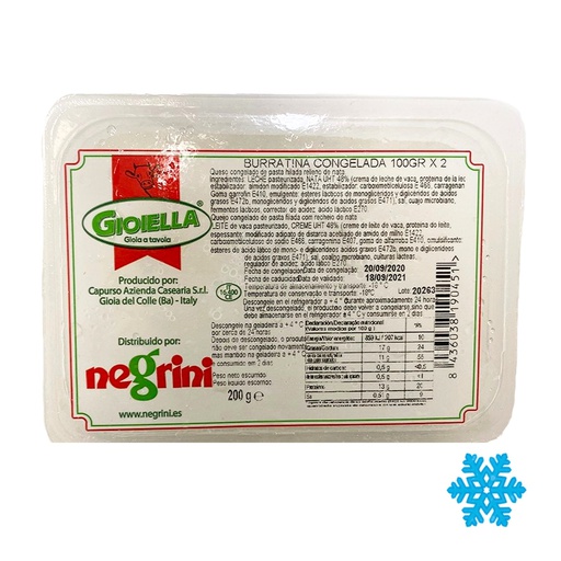 [08.17.1001019] BURRATINA CONGELADA(100GX2)=8UDS NEGRINI